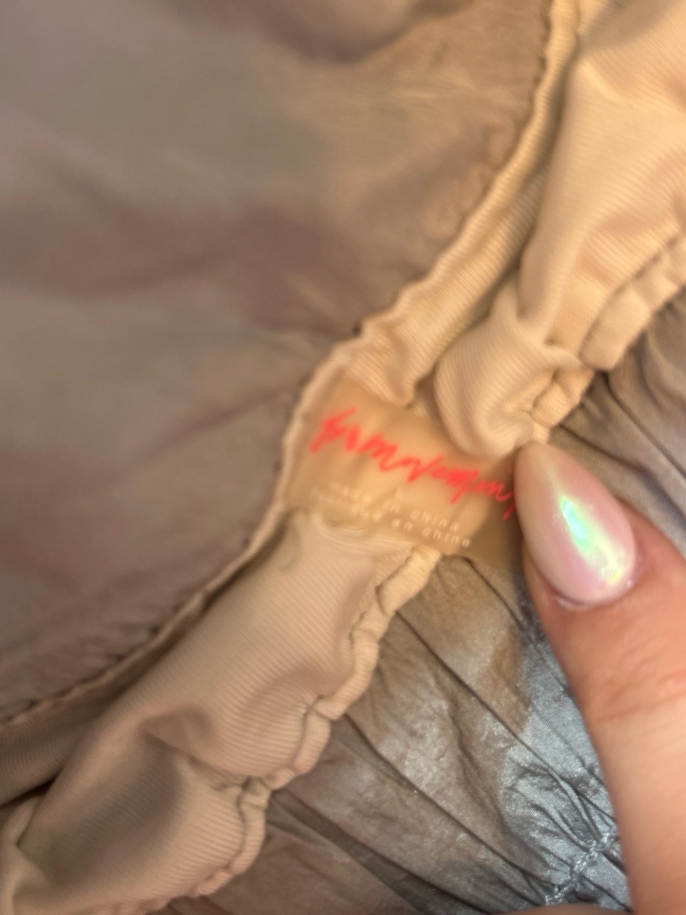 Free People Beige Athletic Shorts